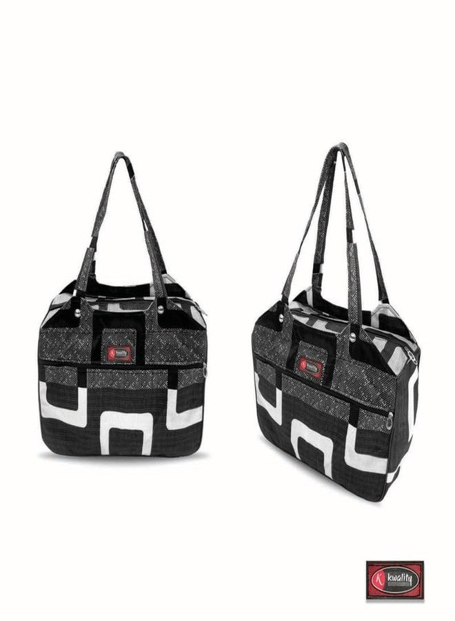 Temoli Tote Bags For Women Girls Handbag Zipper Large Capacity Fashion Bag for College Office,Box & Black,1 Pcs - Image 4